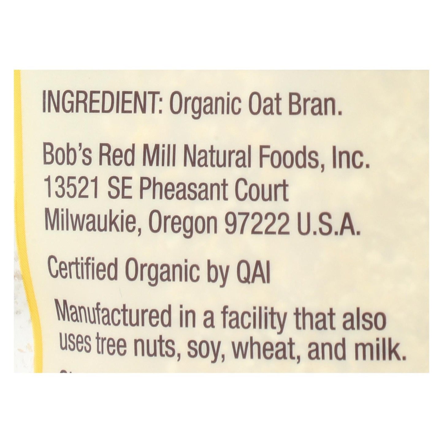 Bob's Red Mill Organic High Fiber Hot Cereal Oat Bran | 4 Pack | 18 Ounces | Rich in Soluble Fiber | Heart-Healthy Breakfast Option