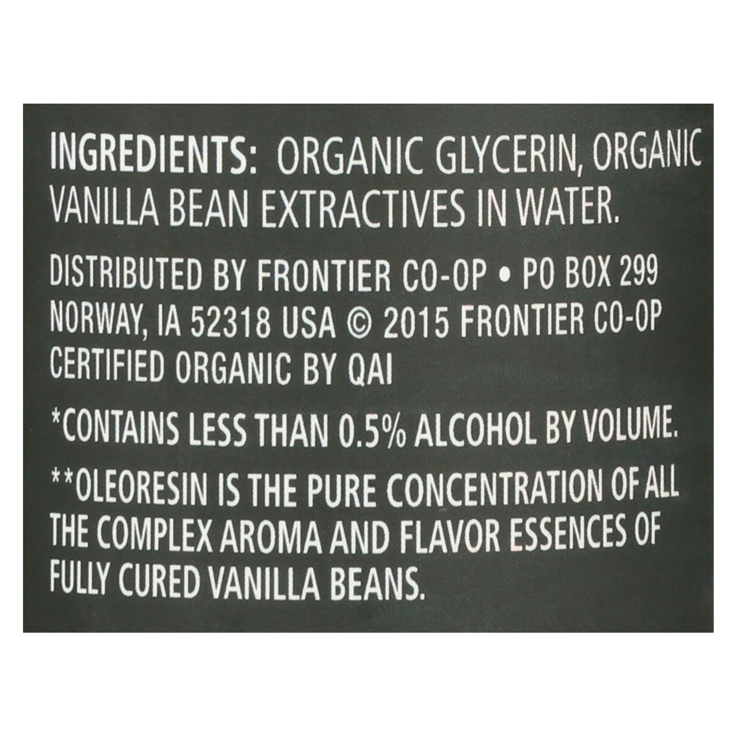 Frontier Herb - Organic Vanilla Flavoring (4 Oz.)