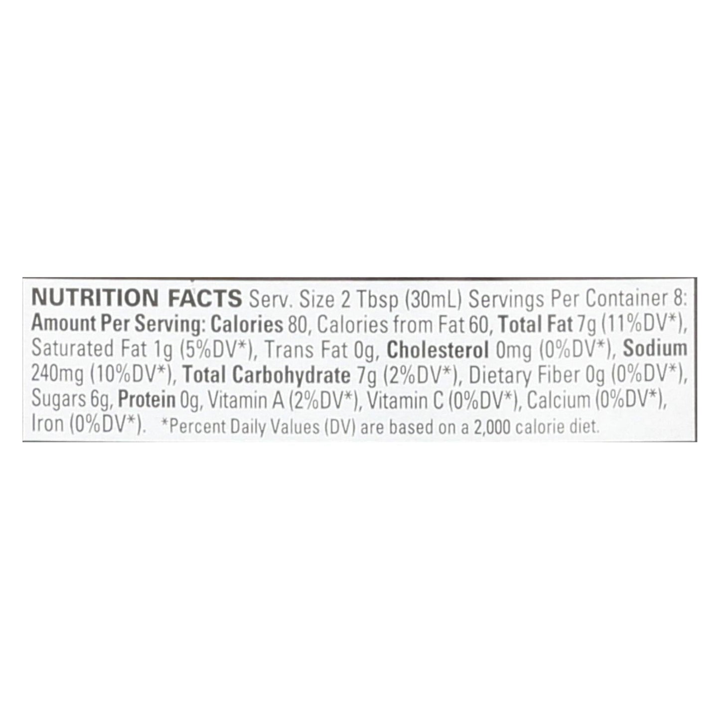 Organic Ville Organic French Dressing (6 - 8 Fl Oz Packs)
