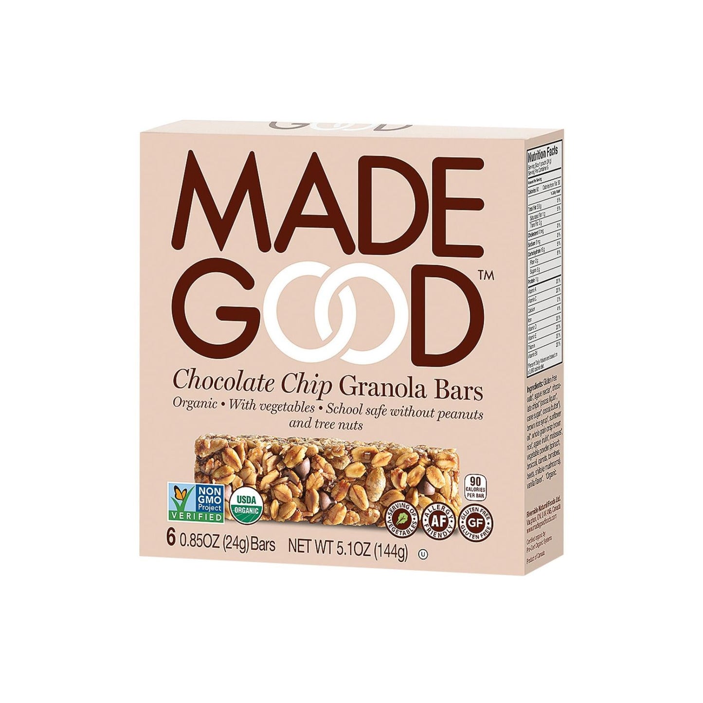 Made Good Chocolate Chip Granola Bars (Pack of 6 - 5 Oz.)