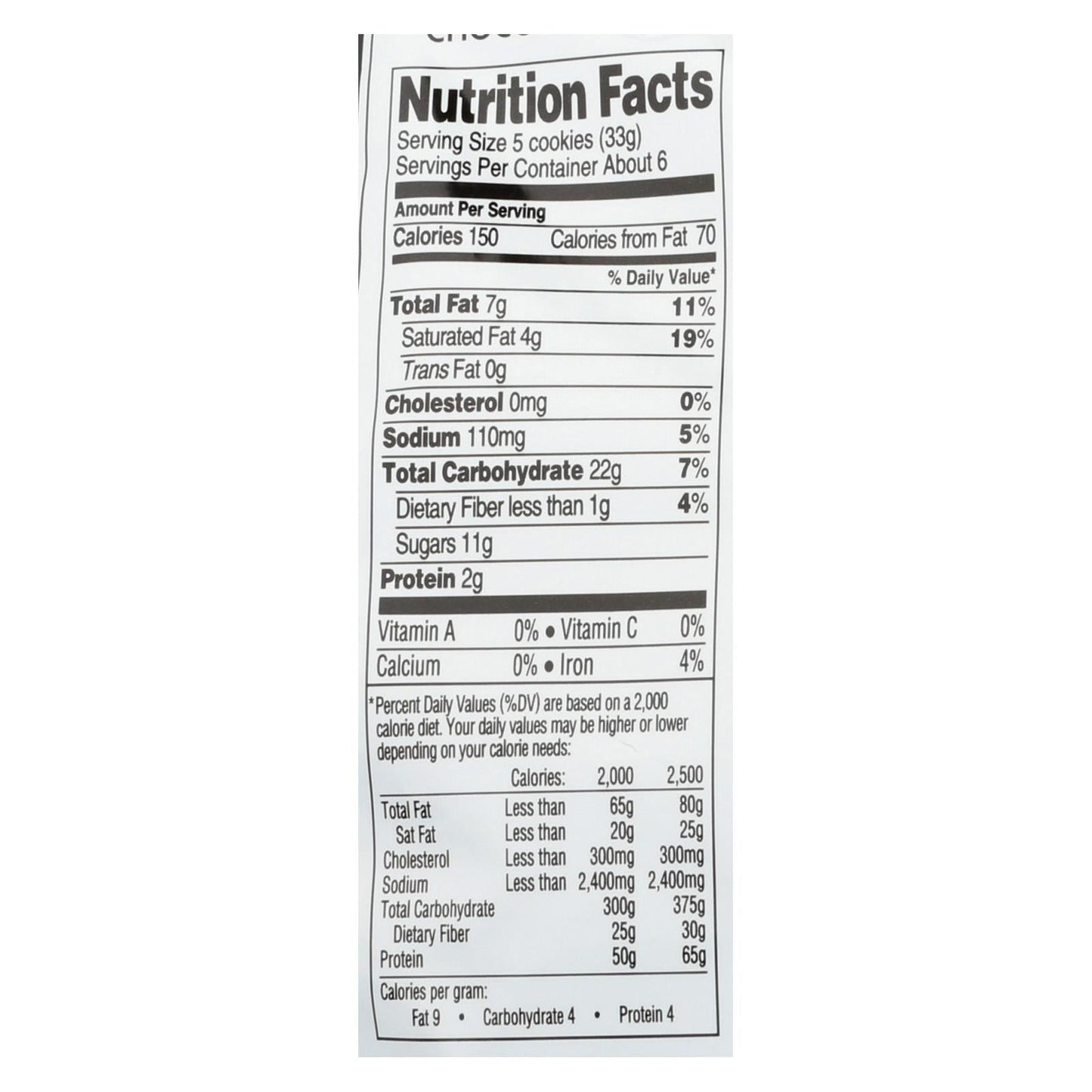 Newman's Own Organics Chocolate Chip Cookies, 6 Pack of 7 Oz. Packages