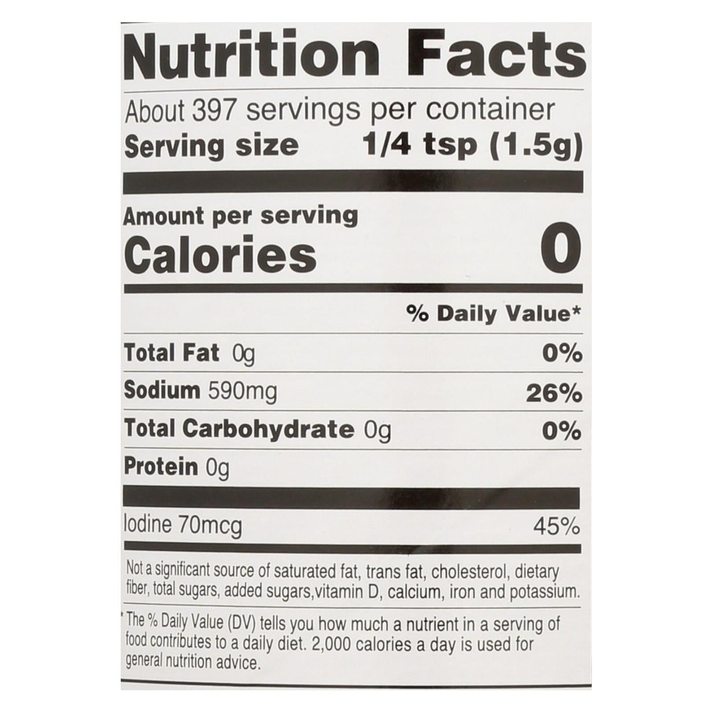 Hain Iodized Sea Salt, 8 Pack - 21 Oz.