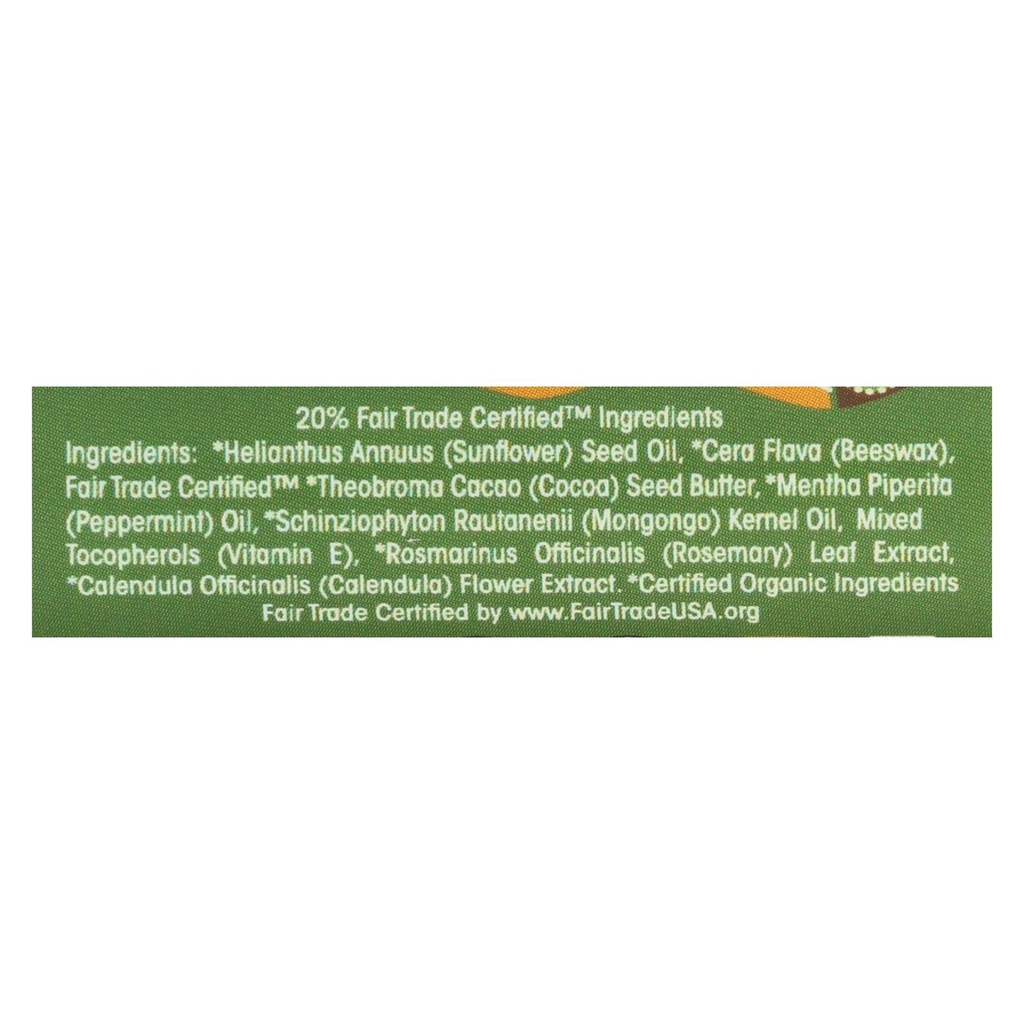 Eco Lips Organic Mongo Kiss Peppermint Lip Balm, 15-Pack Display, 0.25 oz Each