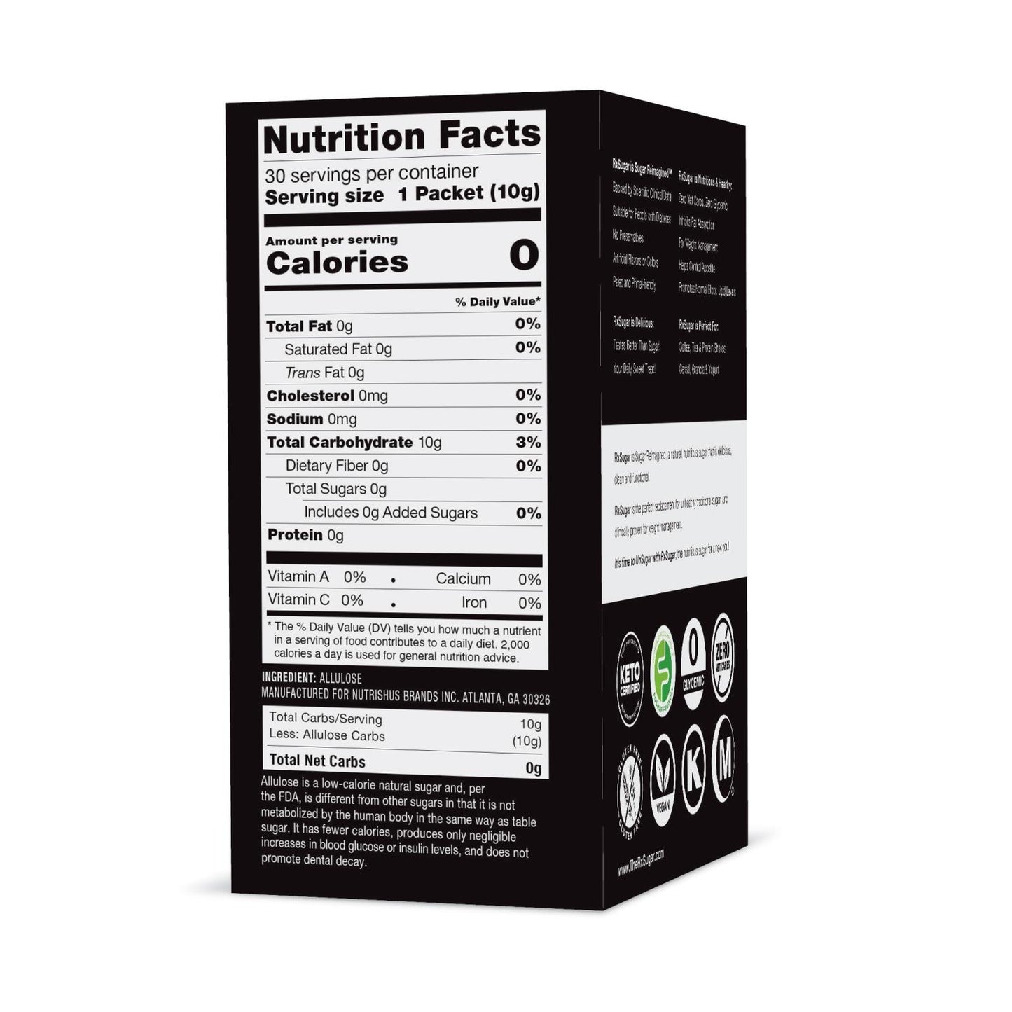 Rxsugar Zero Calorie Sugar (Pack of 6 - 30 Sticks)