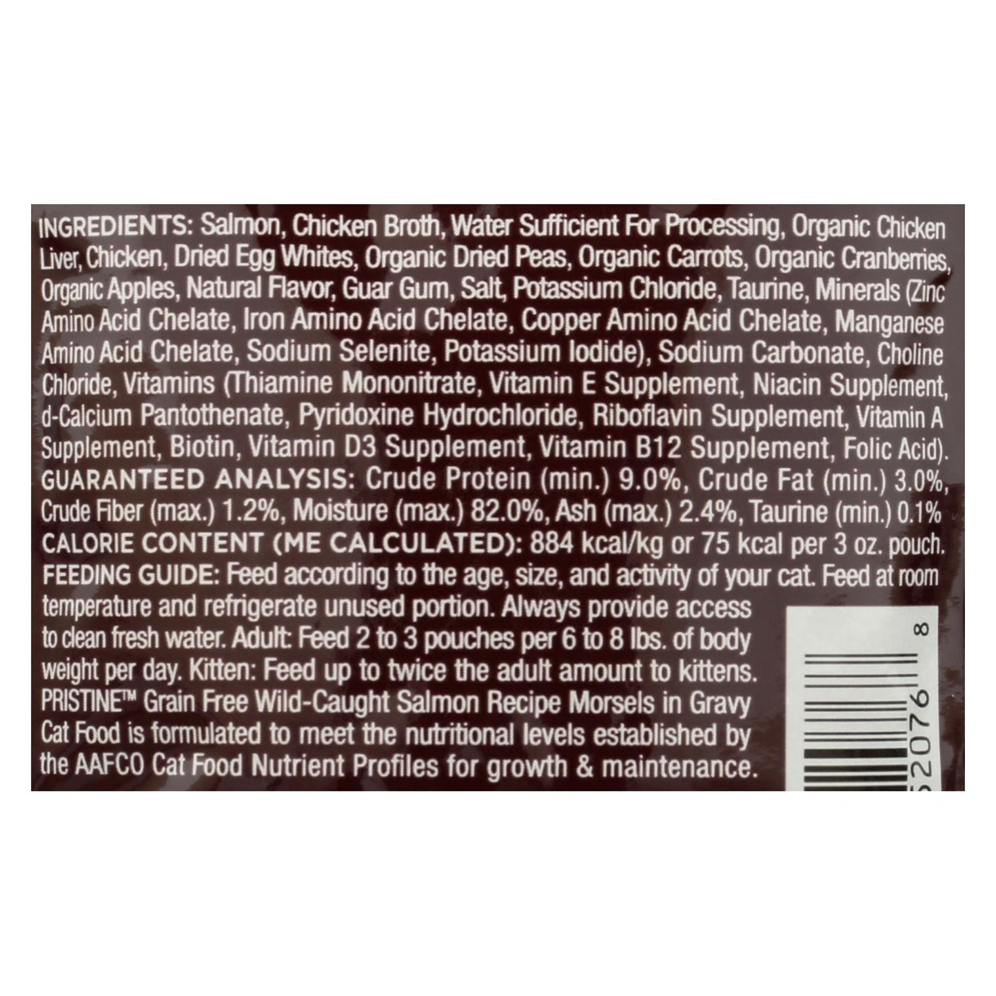 Castor & Pollux Pristine Grain-Free Wild-Caught Salmon Recipe Wet Cat Food (24 x 3 Oz.)