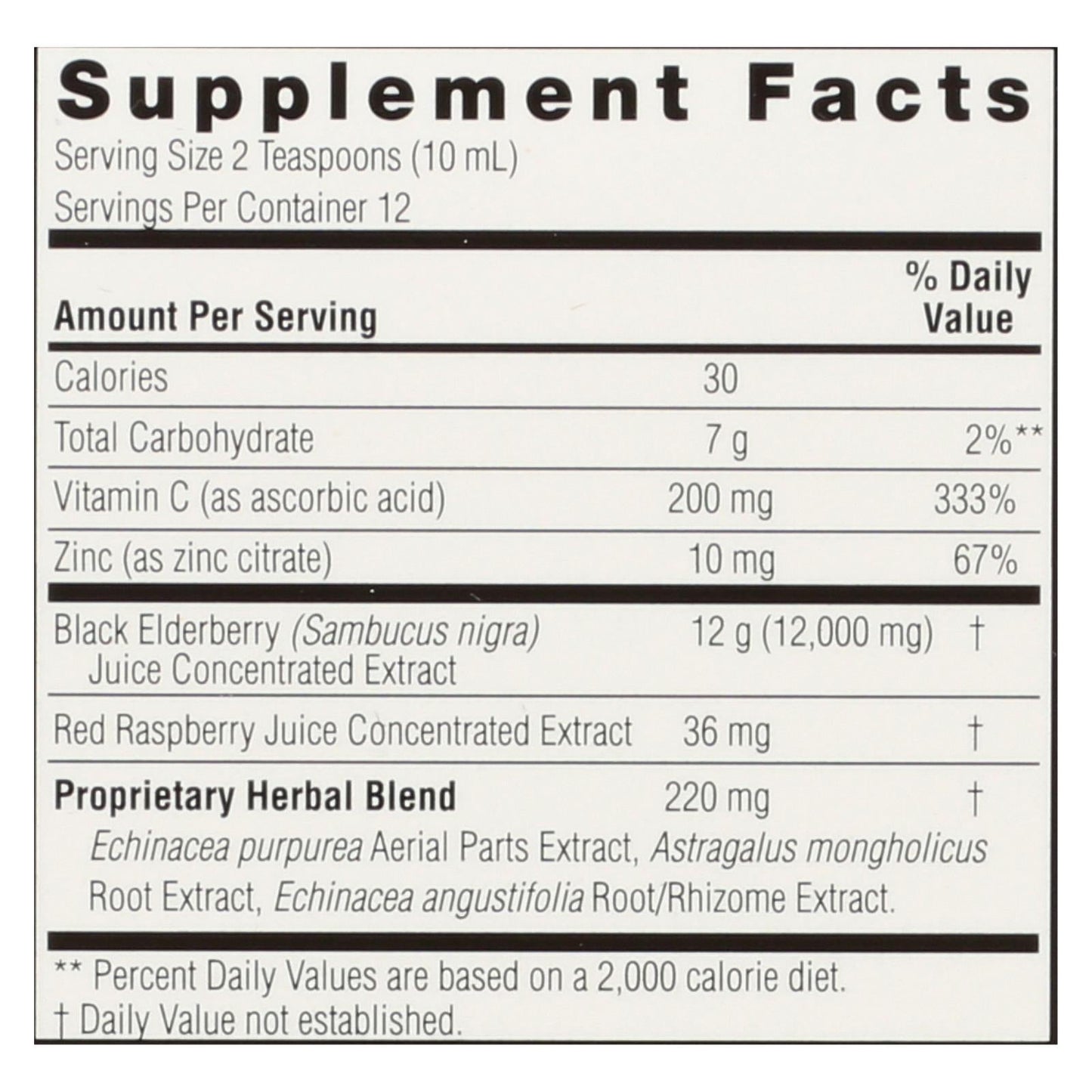 Nature's Answer Sambucus Extract for Immune Support, 4 Fl Oz
