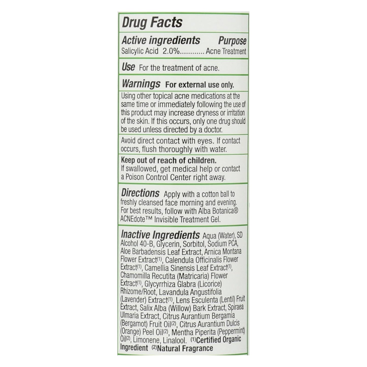 Alba Botanica Acnedote Deep Cleansing Astringent - 6 Oz