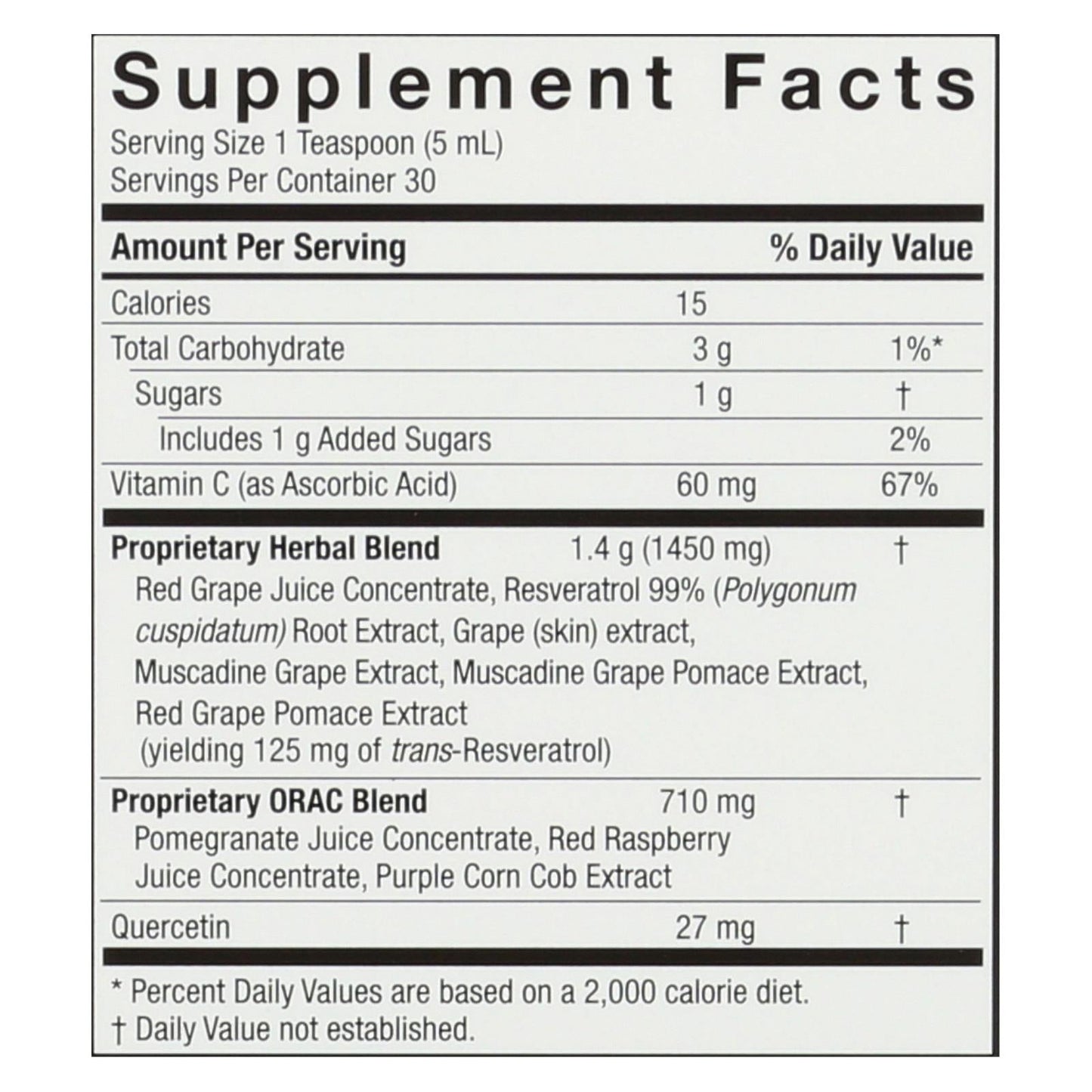 Nature's Answer Resveratrol Reserve Alcohol-Free Liquid Supplement (5 Fl Oz)