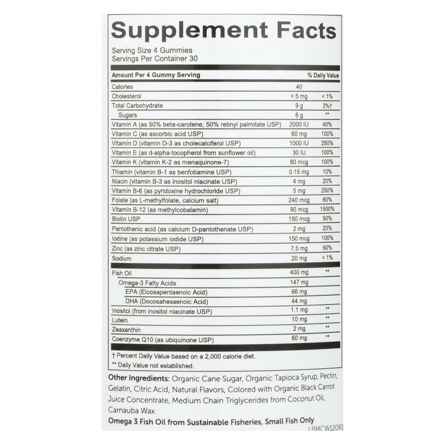 Smartypants Masters Complete Women 50+: Essential Vitamins & Minerals, Blueberry Orange Crème, Strawberry Banana Gummies (120)