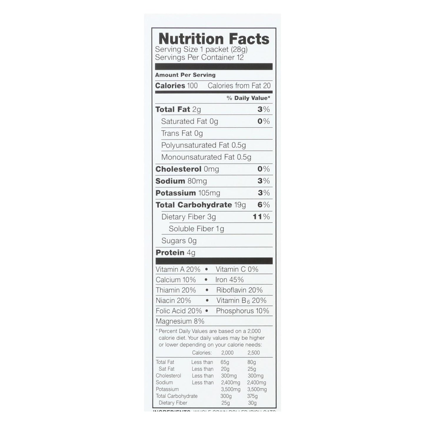 McCann's Irish Instant Oatmeal Value Pack 12 oz. (Pack of 12)
