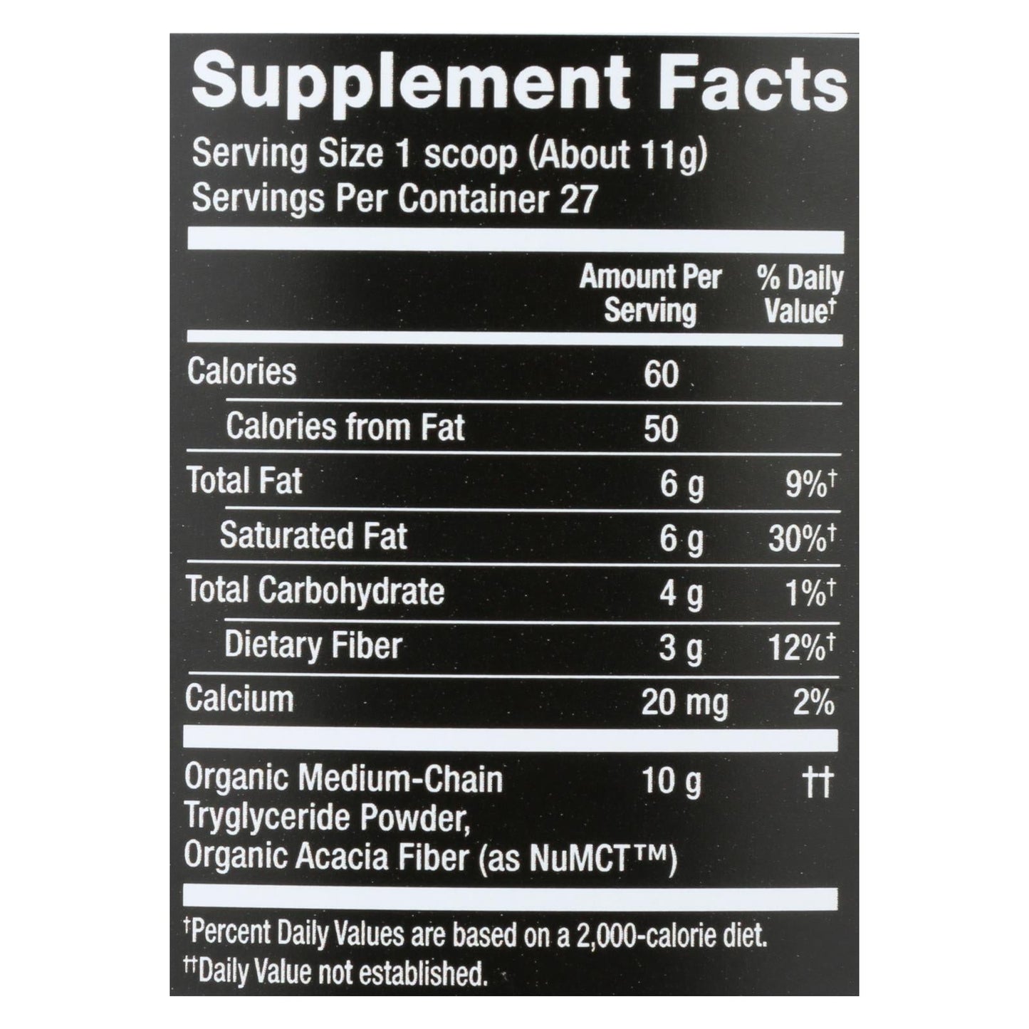 Nutiva Premium Vanilla MCT Powder - 10.6 Oz