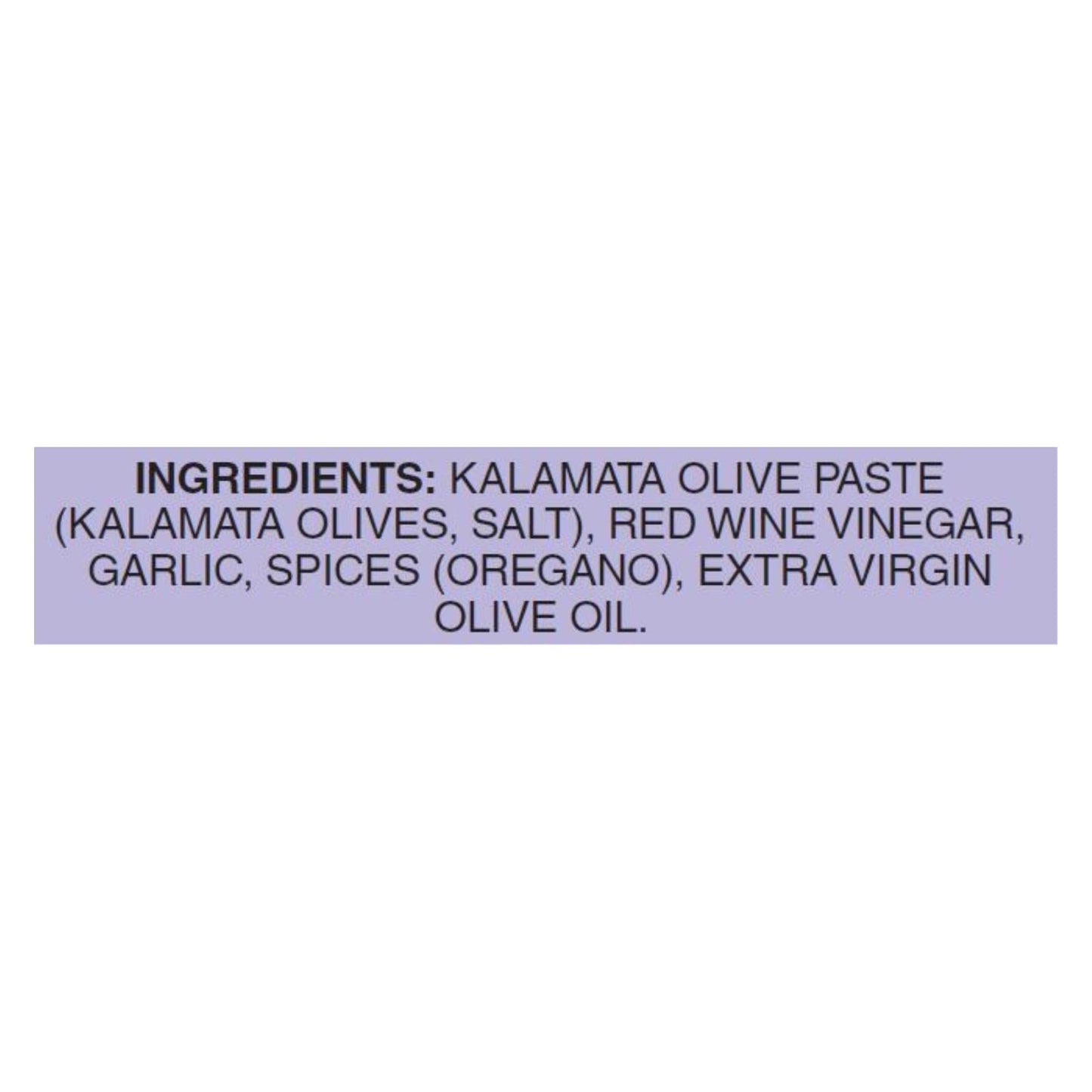Mt Vikos Organic Kalamata Olive Spread, Pack of 6 x 7.6oz, Non-GMO