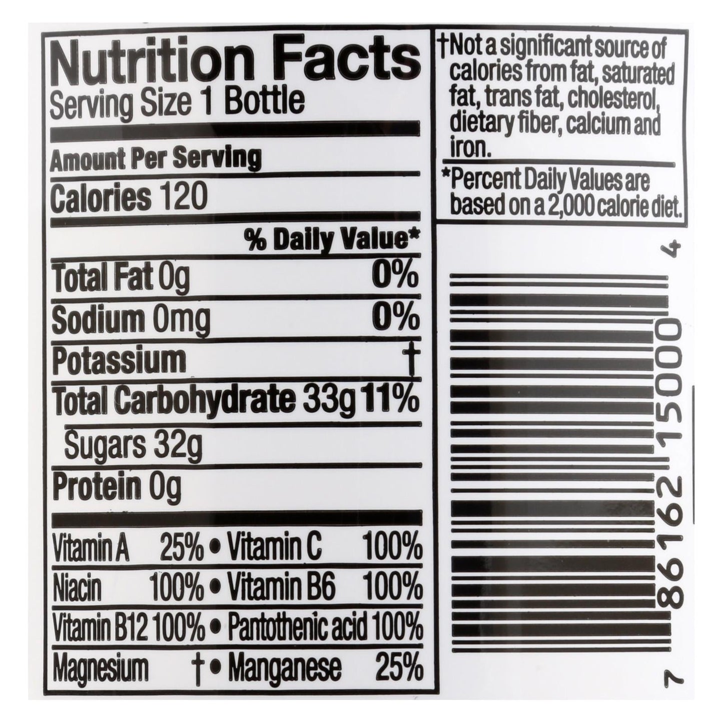 Glaceau Vitamin Water XXX: Acai-Blueberry-Pomegranate 20 Fl. Oz. (Pack of 12), Cold