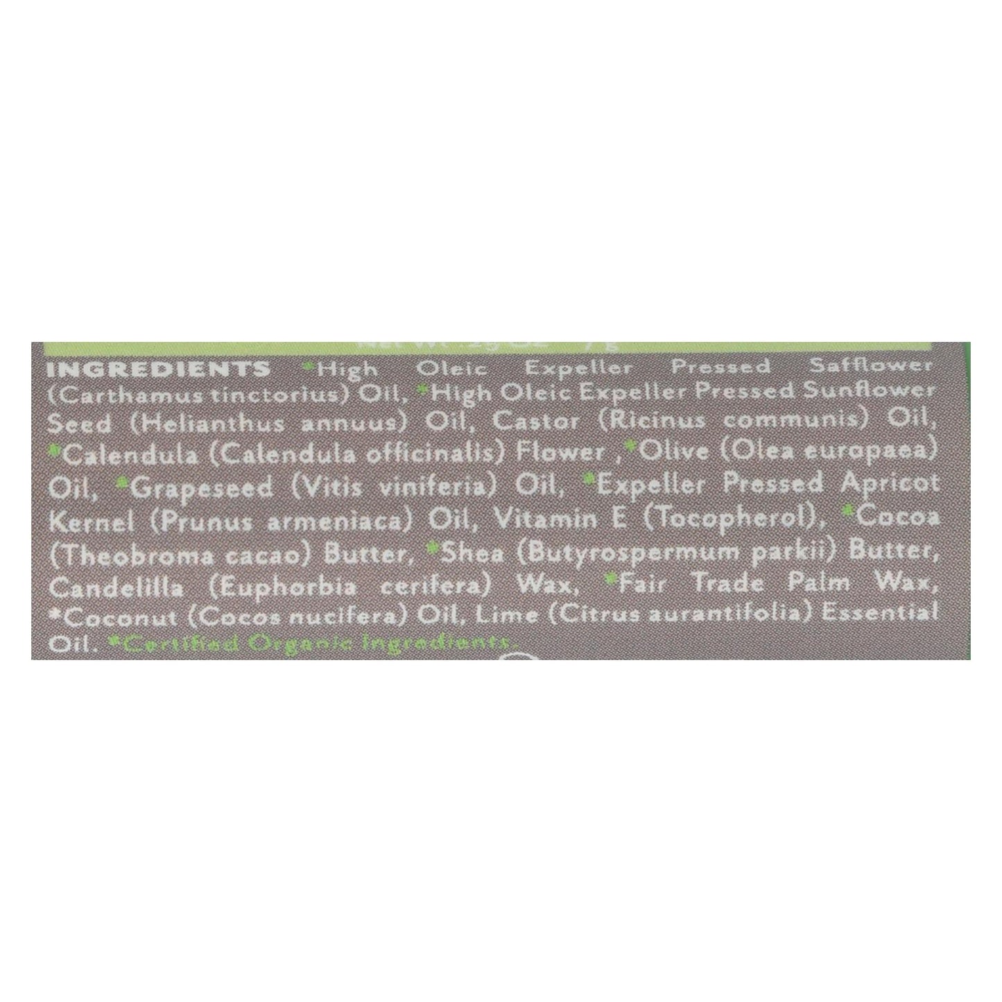 Soothing Touch, Organic Coconut Lime Lip Balm 0.25 Oz., Pack of 12
