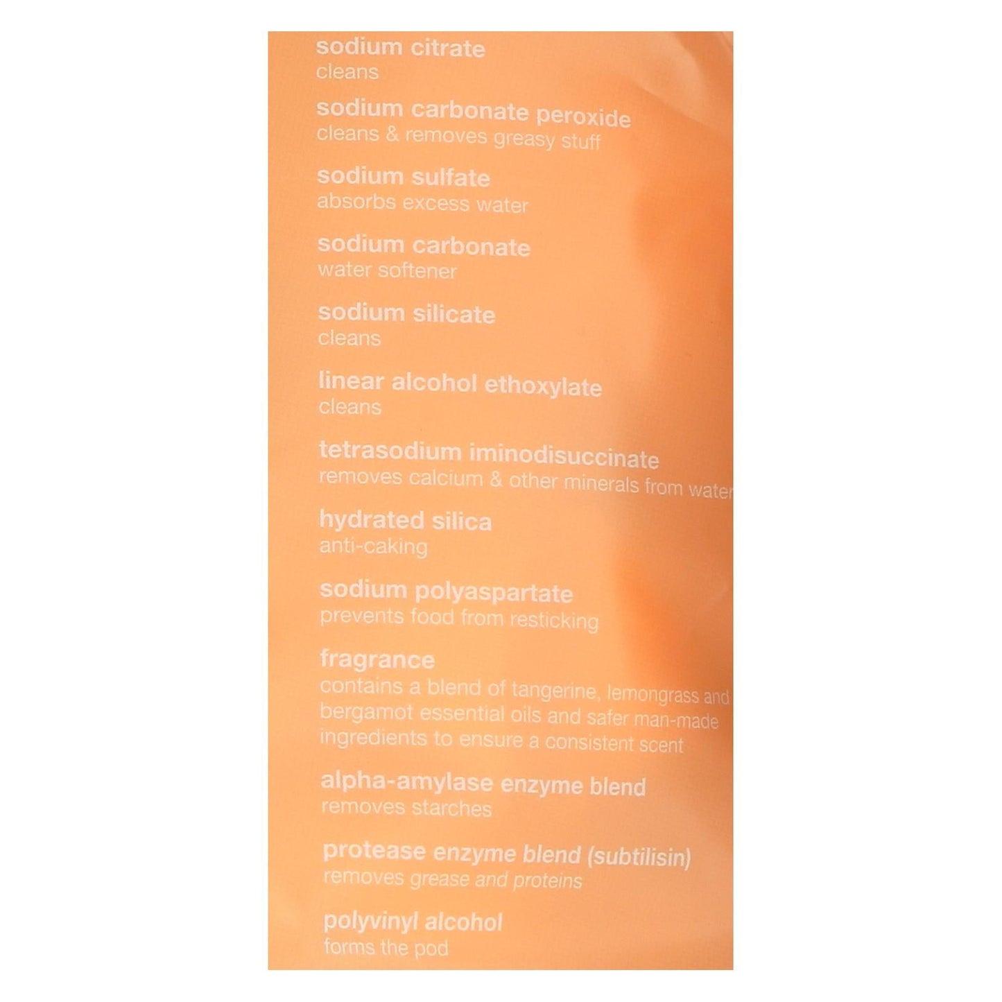 Grab Green Automatic Dishwasher Pods - Tangerine With Lemongrass Scent (Pack of 6, 24 Pods)