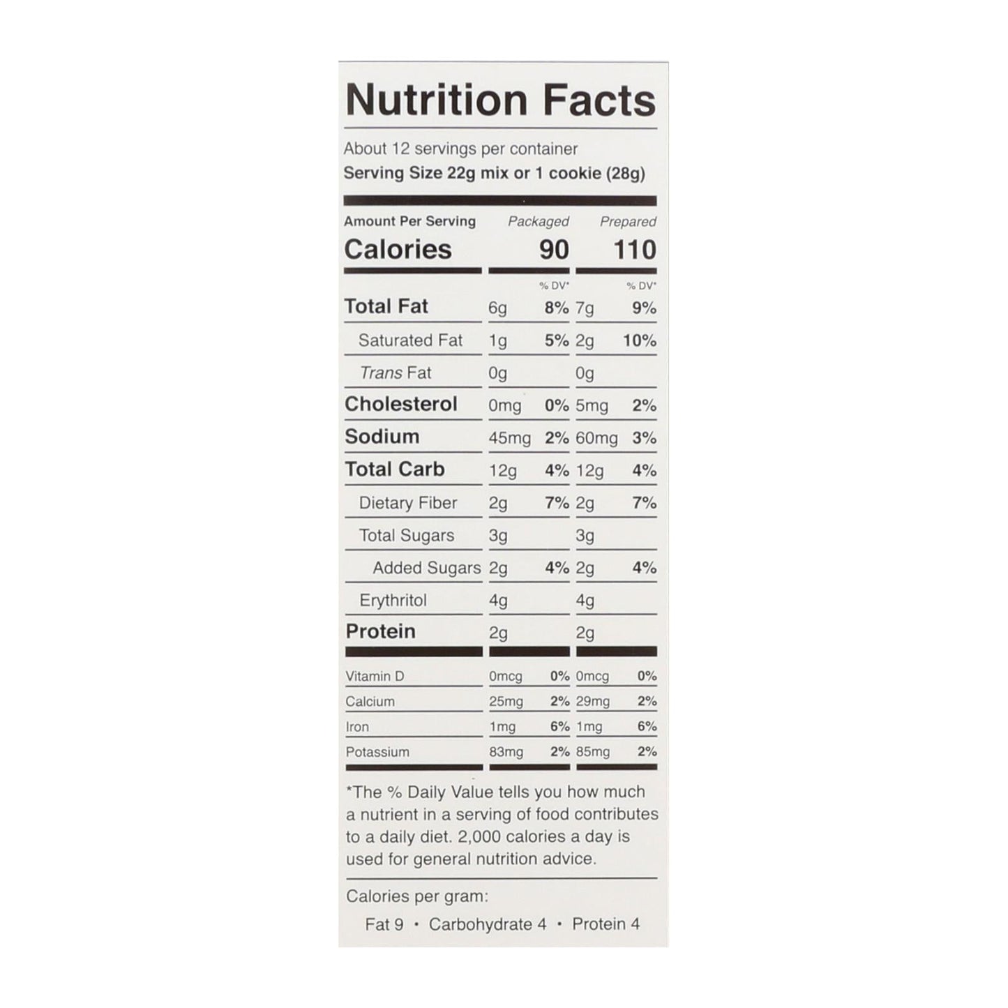Swerve Sweets Chocolate Chip Cookie Mix (6 Pack - 9.3 Oz.)