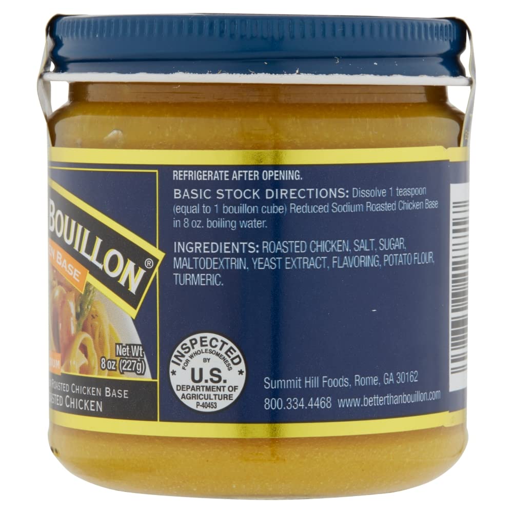 Better Than Bouillon Seasoning - Reduced Sodium Roasted Chicken Base - Case Of 6 - 8 Oz