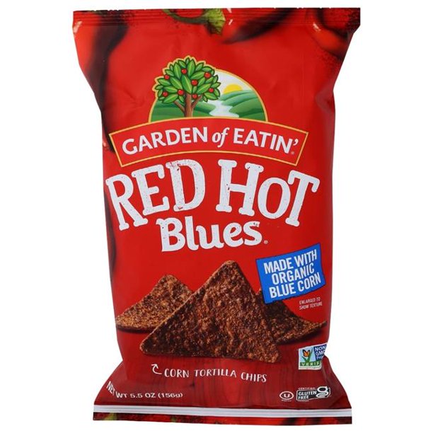 Garden of Eatin' Blue Corn Red Hot Chips - 12 Pack of 5.5 oz Bags | Gluten-Free, Vegan Snack