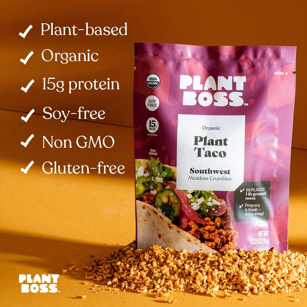 Plant Boss Meatless Crumble Southwest Taco Seasoning, 6-Pack, 3.35 oz.