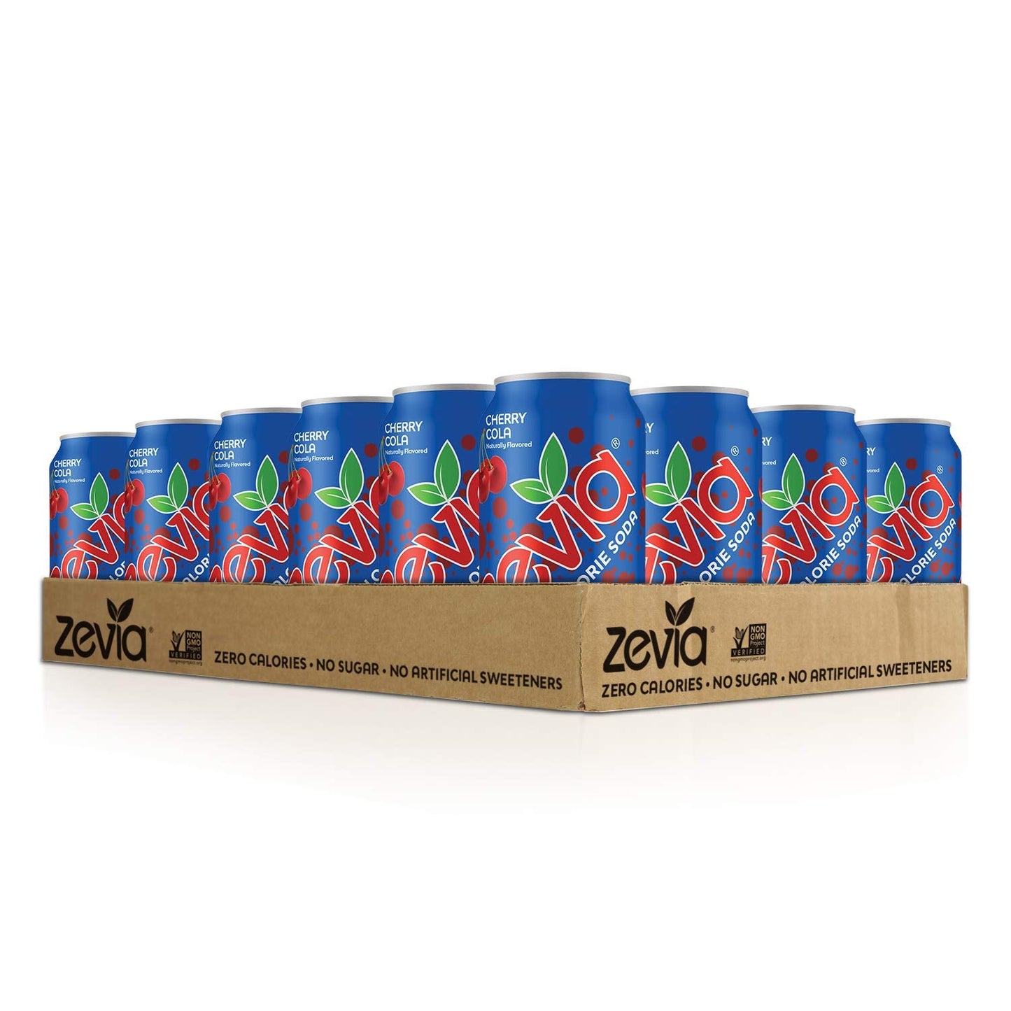 Zevia Cherry Cola Soda, Zero Calorie, Case of 2 (12-Pack), 12 fl. oz.
