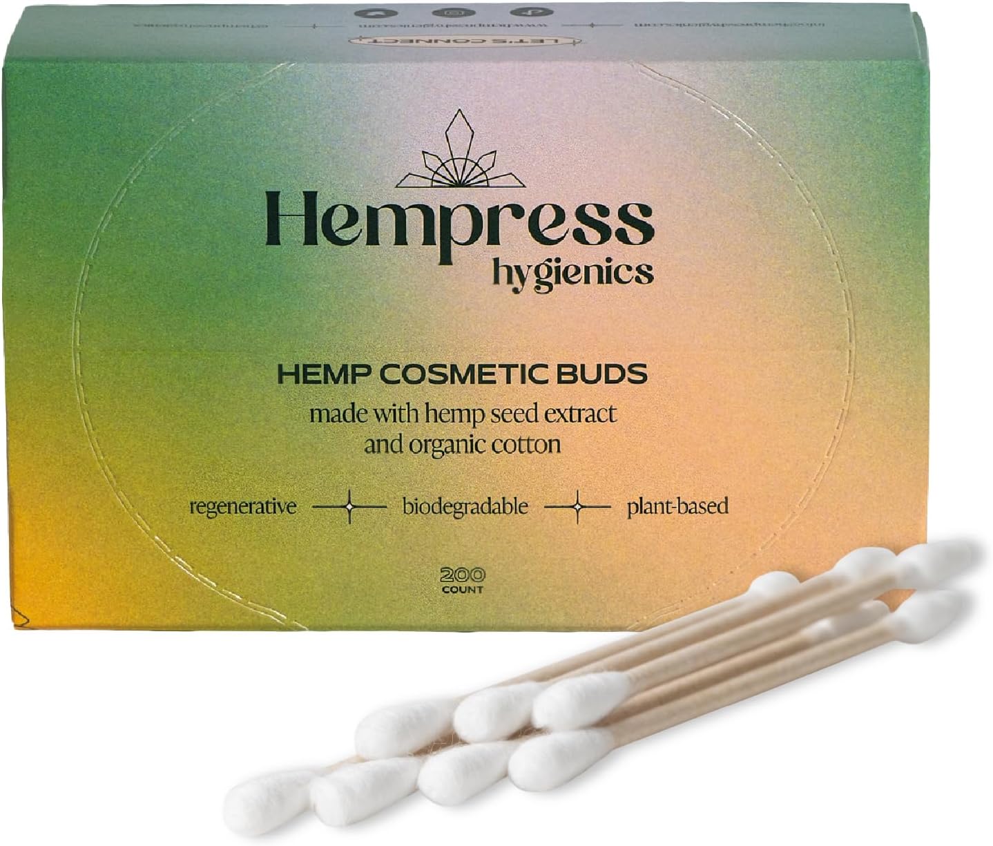 Hempress Hygienics Cosmetic Buds, 200 Ct - Cotton Swabs Poland
