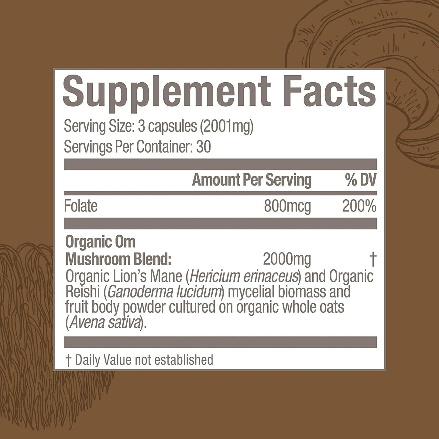 Om Mushroom Superfood Brain Fuel Capsules, 90 ct - Lion's Mane & Reishi (Packaging May Vary)