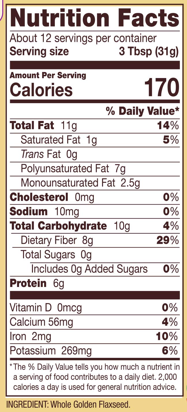 Bob's Red Mill Golden Flaxseeds, Gluten Free, Case of 4, 13 oz Each