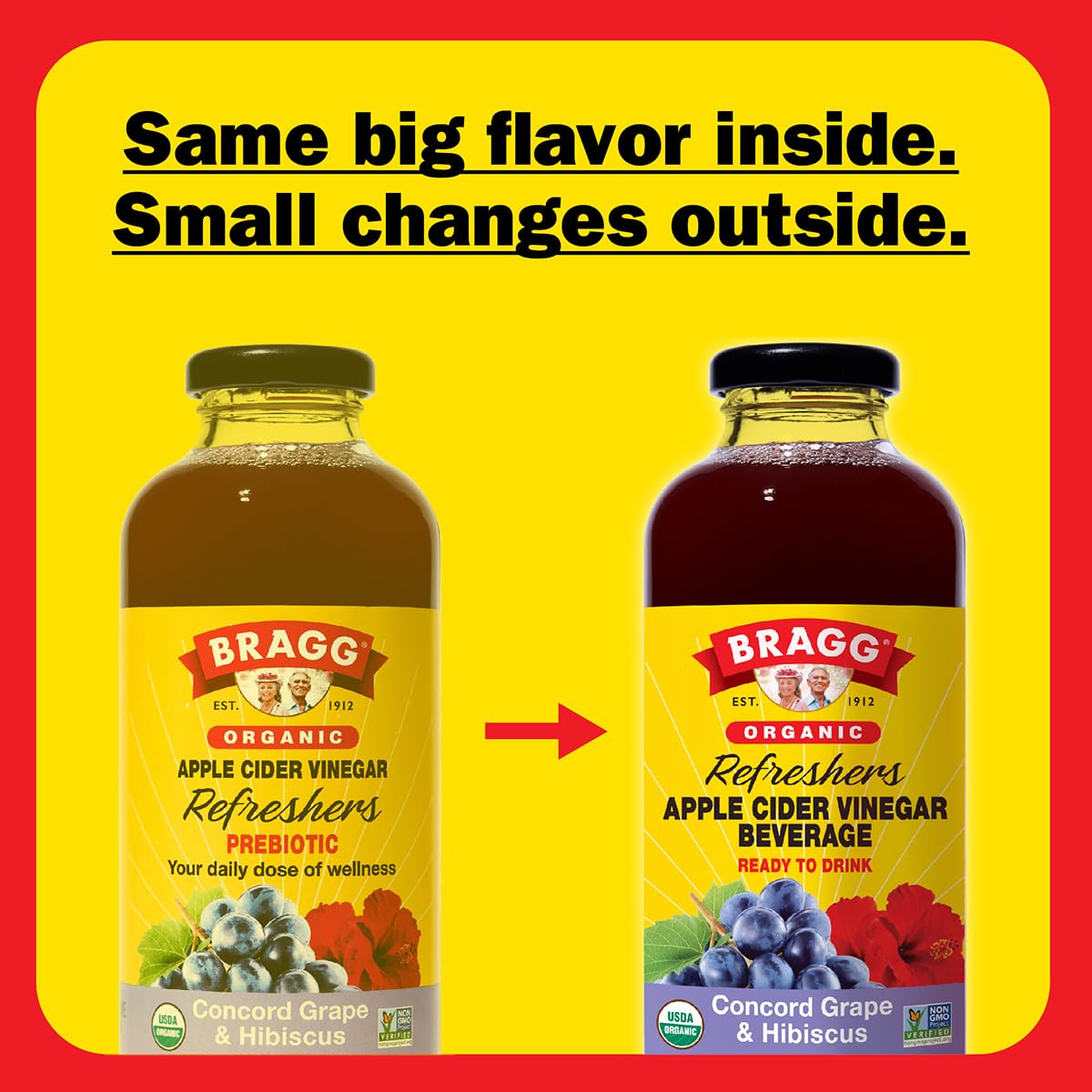 Bragg Apple Cider Vinegar Hibiscus Refreshers, 12 x 16 fl oz.
