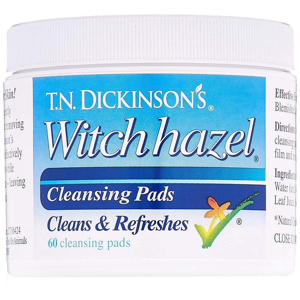 T.N. Dickinson’s 100% Natural Witch Hazel Cleansing Pads – 60 Count