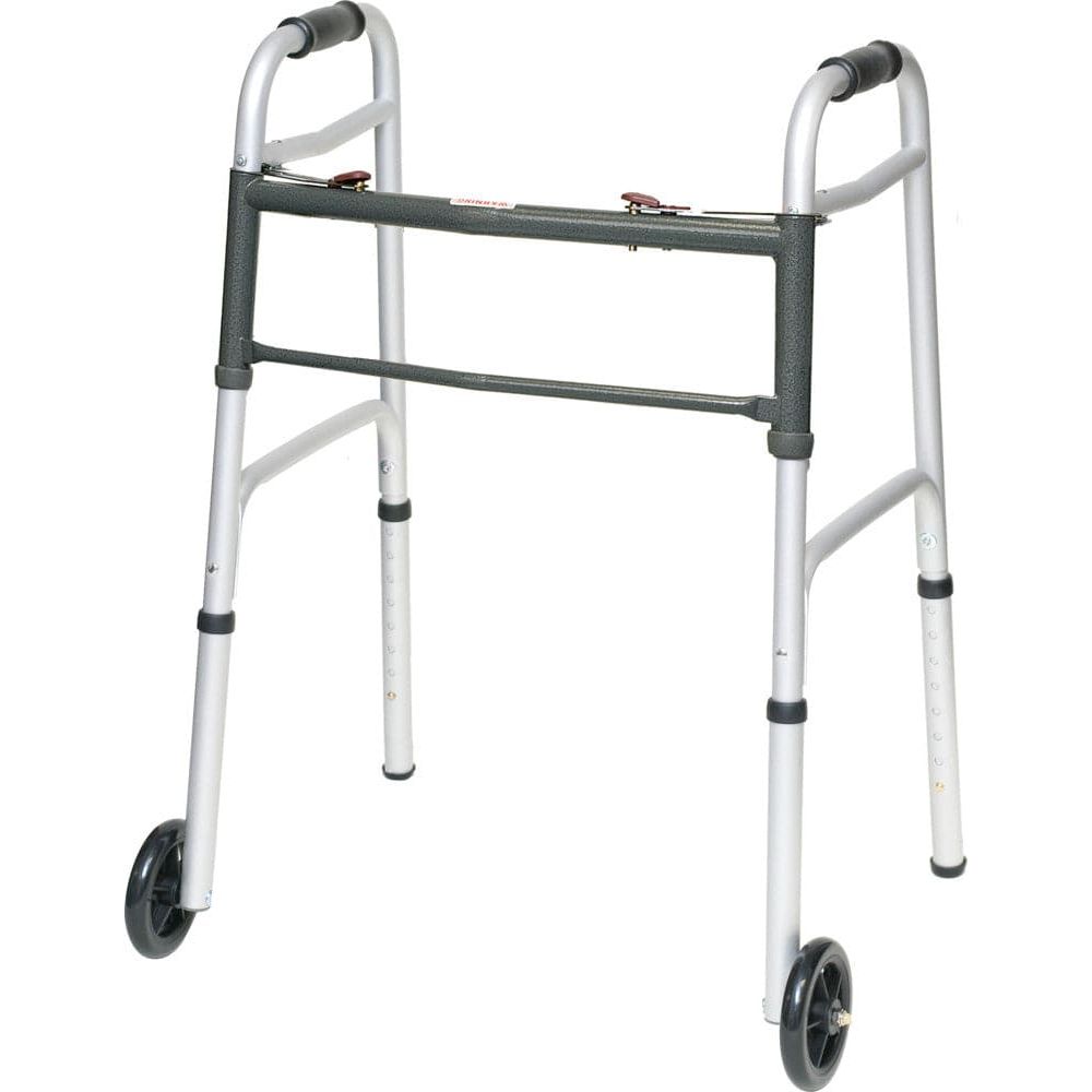 ProBasics Walker Folding Two Button With Wheels