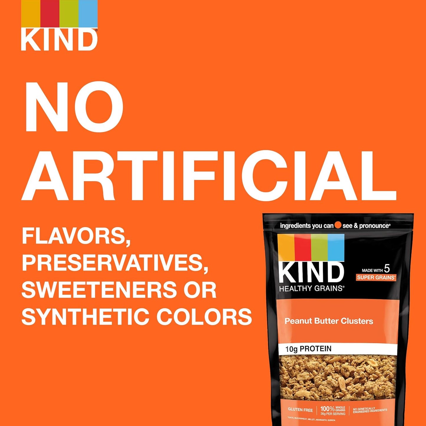 KIND Healthy Grains Peanut Butter Clusters, Gluten Free, 11 oz. (Pack of 6)