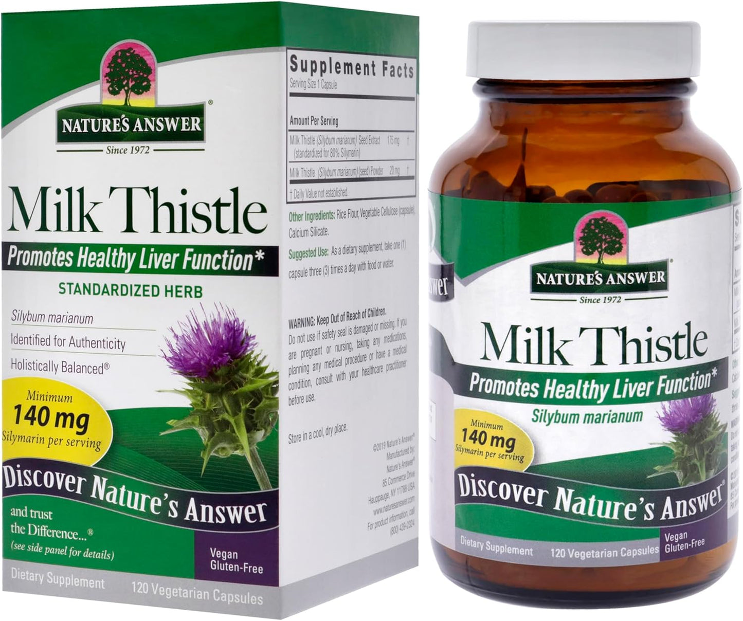 Nature's Answer Milk Thistle Seed Extract, 120 Vegetarian Capsules