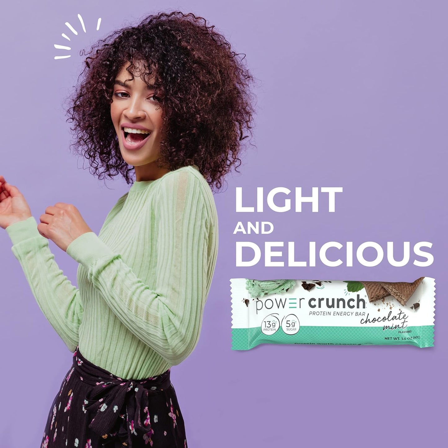 Power Crunch Original Protein Energy Bar Chocolate Mint, Pack of 6, 7 OZ, High-Protein Wafer Bar