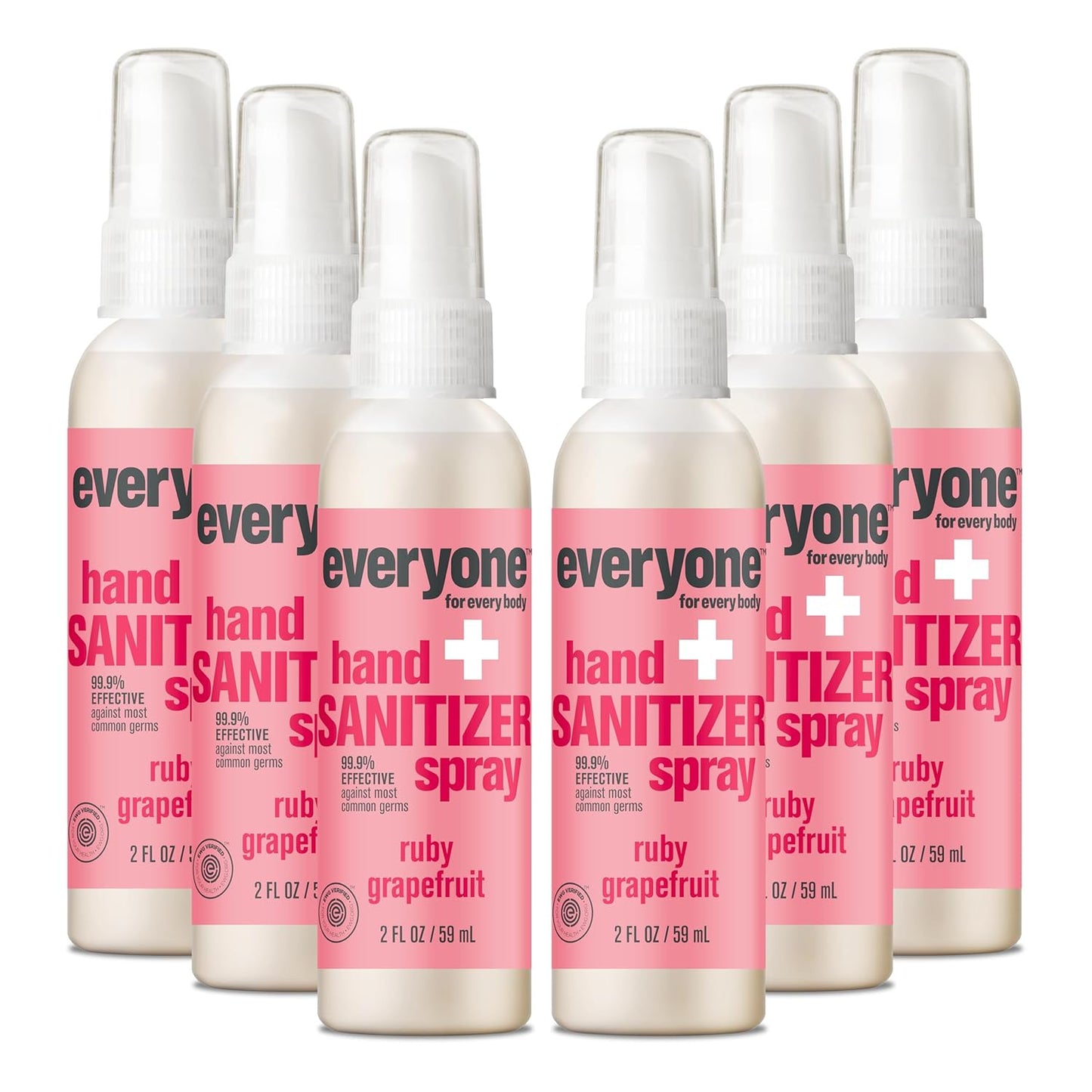 Everyone Hand Sanitizer, Ruby Grapefruit, 2 fl oz, Pack of 6