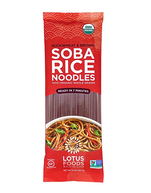 Lotus Foods Organic Buckwheat/Brown Rice Soba Noodles (Pack of 8)