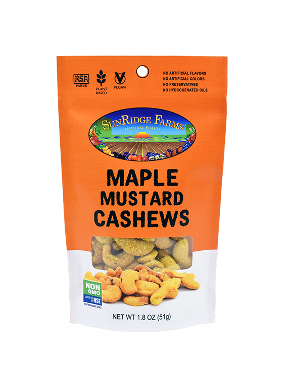 Sunridge Farms Cashews, Maple Mustard - 1.8 Oz