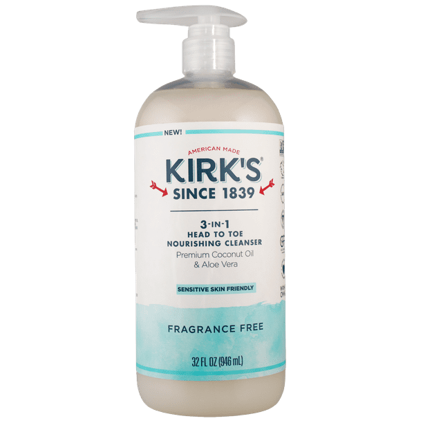 Kirk's 3-in-1 Fragrance-Free Cleanser (32 Fl Oz)