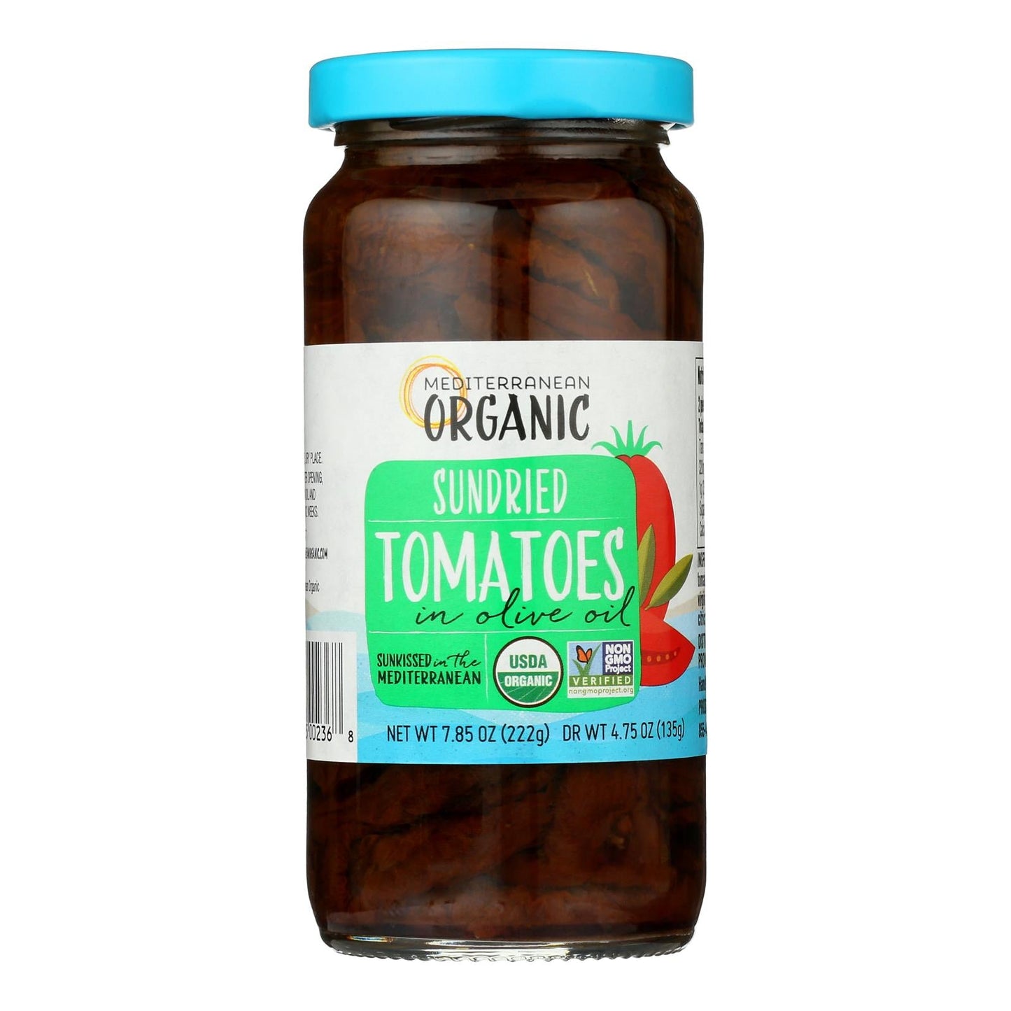 Mediterranean Organic Tomato Sundried Pure Olive Oil (Pack of 12 - 7.85 Oz)