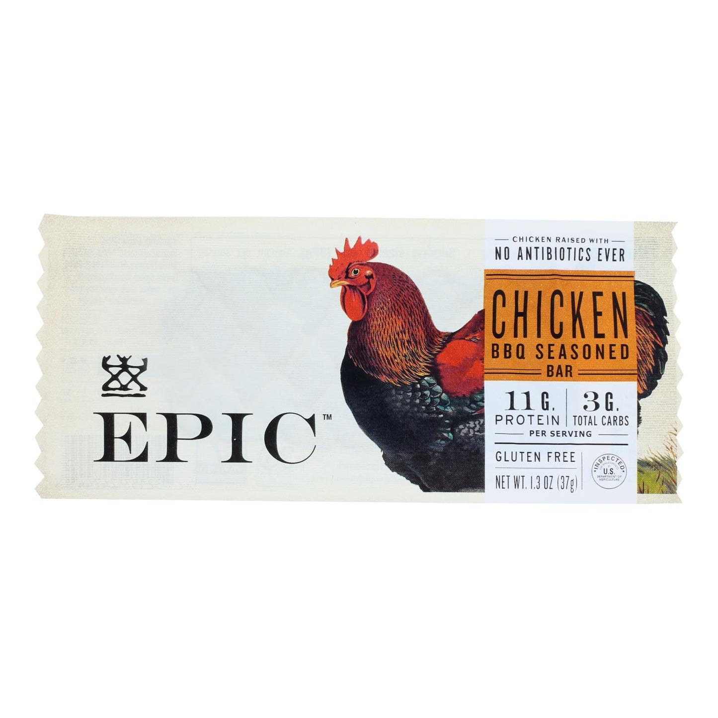 Epic BBQ Chicken Bar, Pasture-Raised, 1.3 oz, Pack of 12
