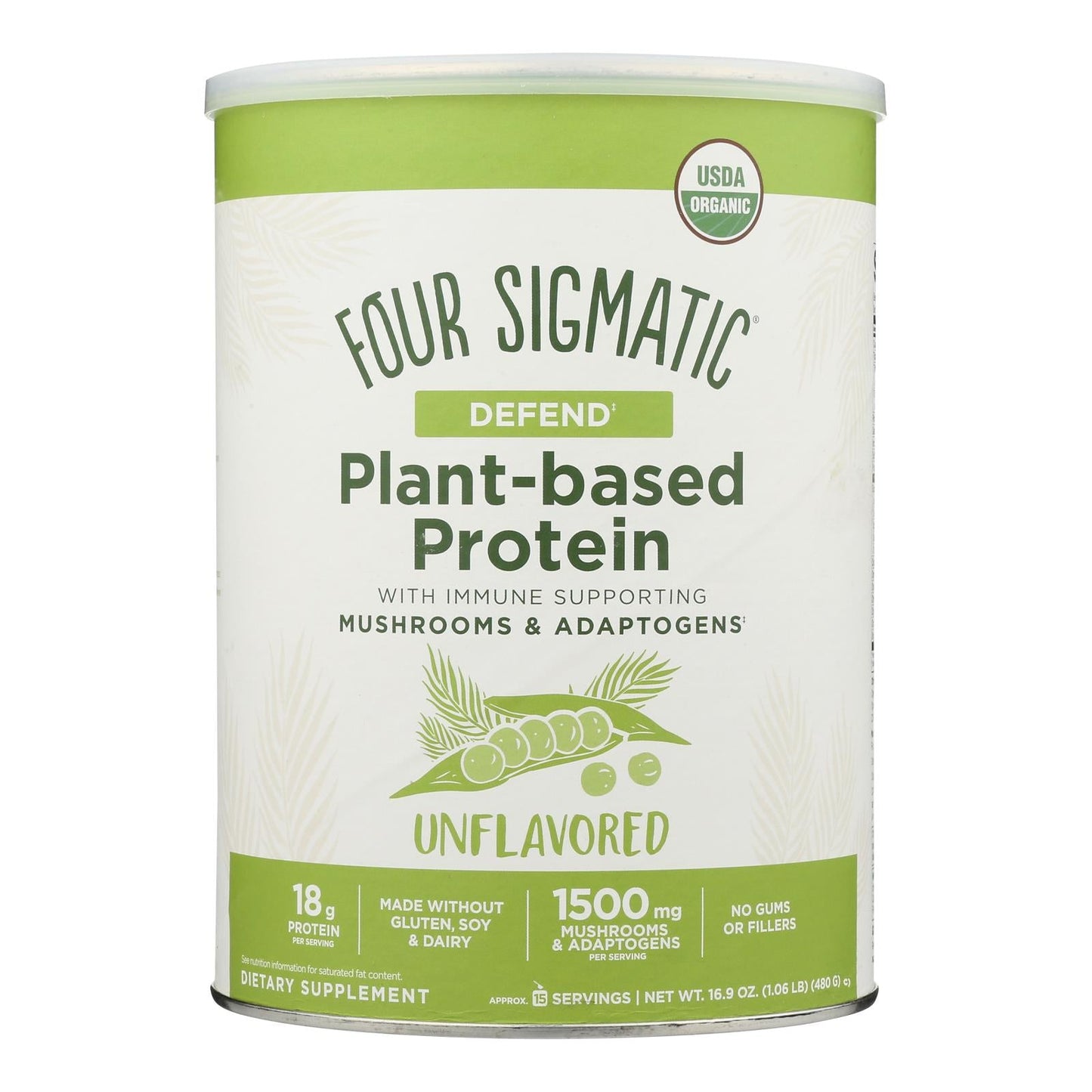 Four Sigmatic Plant-Based Protein Unflavored - 16.9 Oz