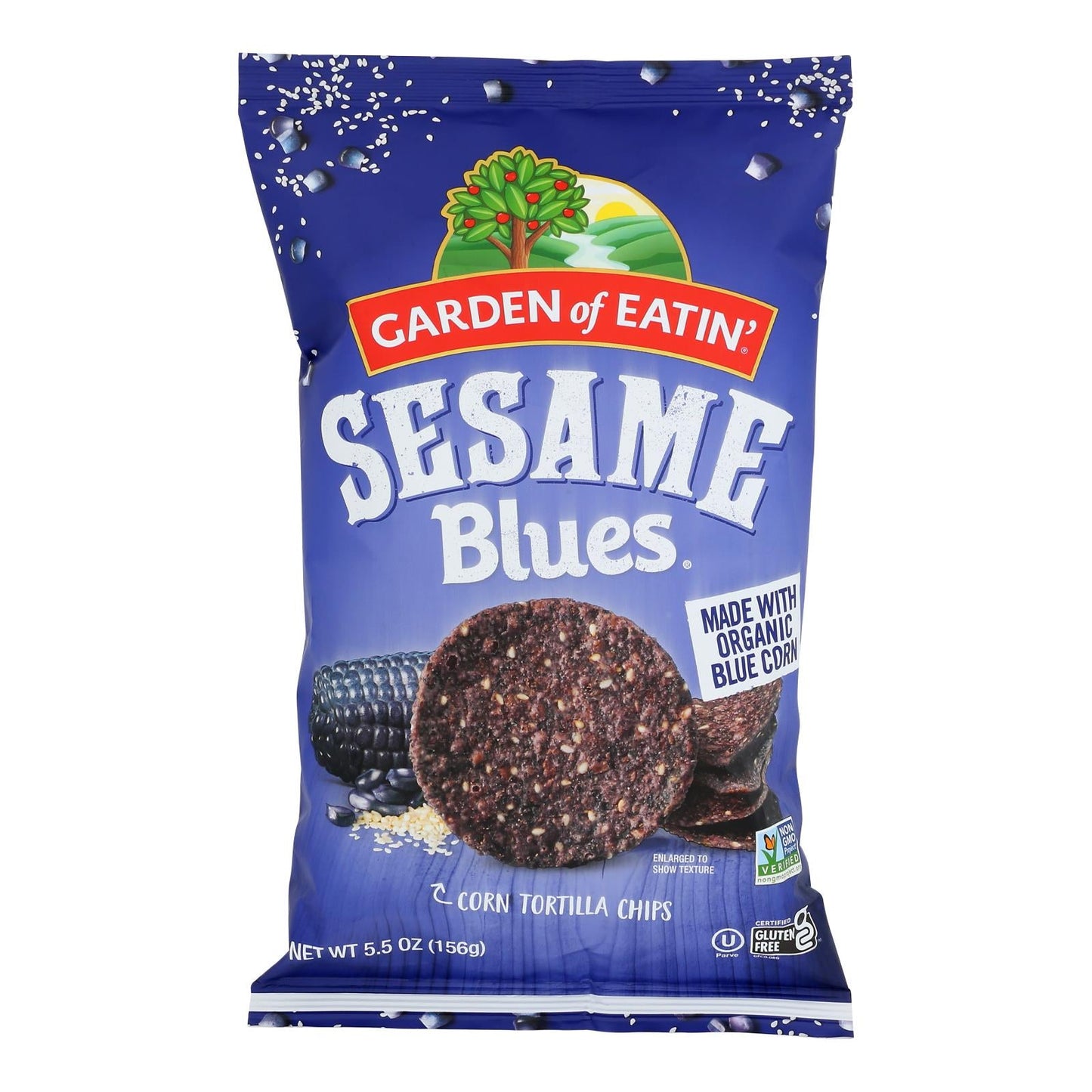 Garden of Eatin' Blue Corn Sesame Chips (Case of 12, 5.5 Oz. Each)