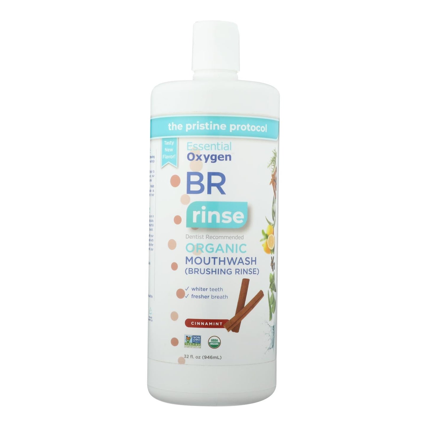 Essential Oxygen Mouthwash Cinnamint - Refreshing 32 Fl Oz