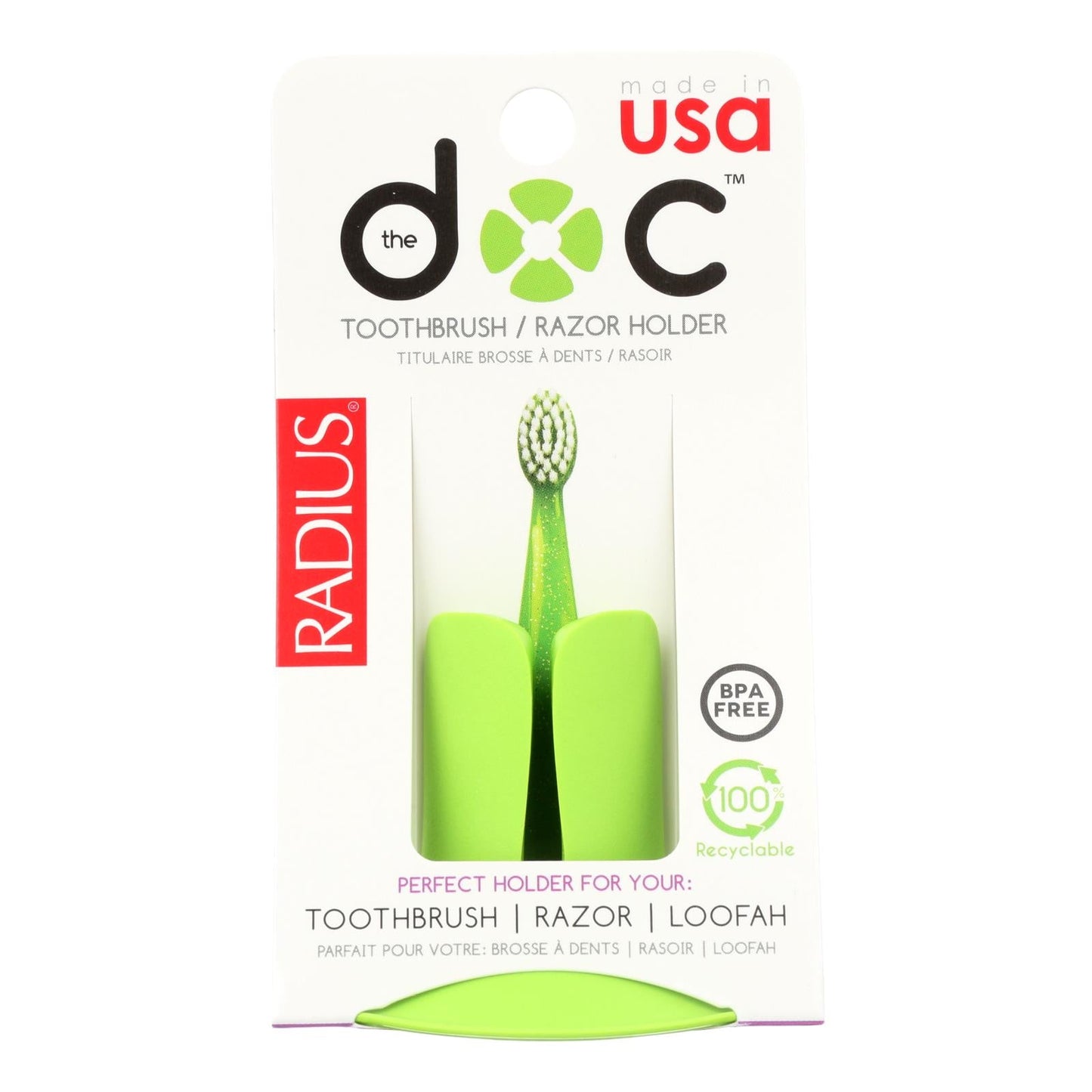 Radius Toothbrush/Razor Suction Holder