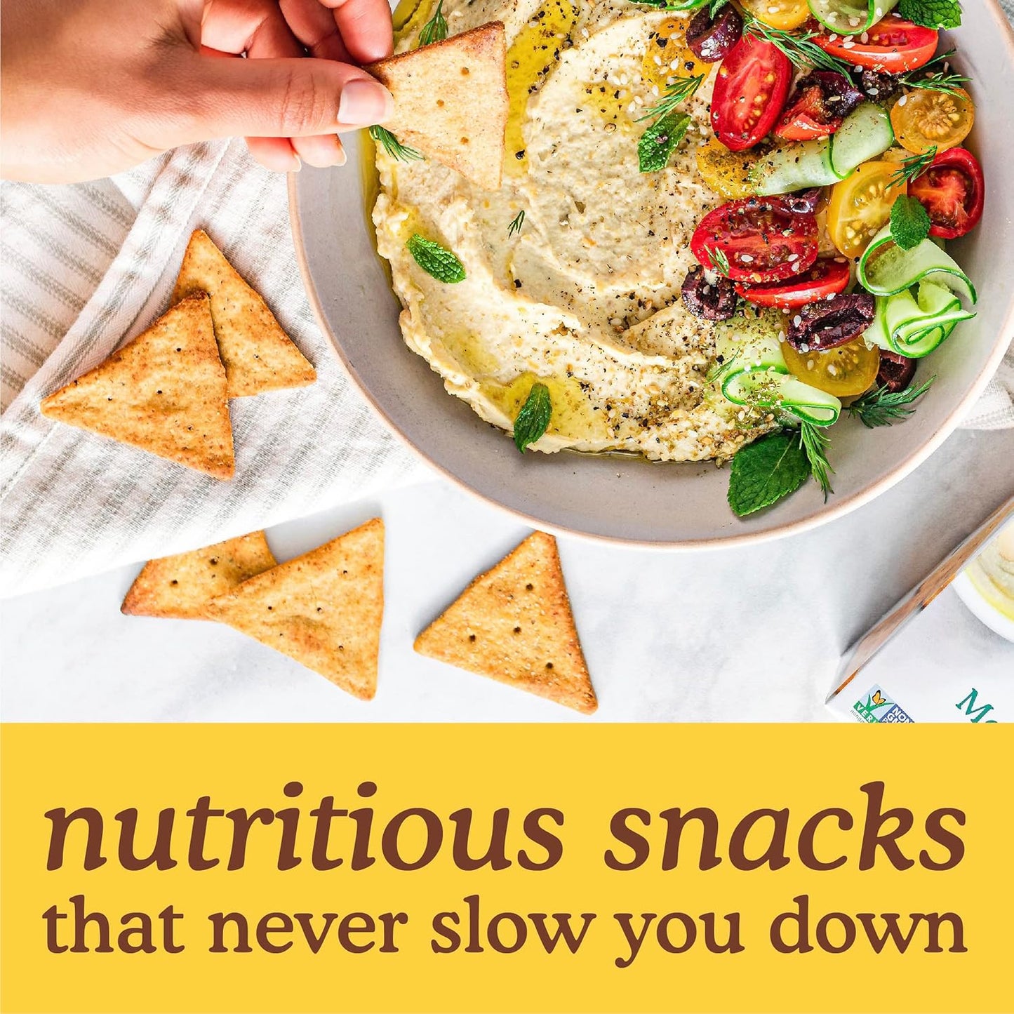 Simple Mills Mediterranean Herb Pita Crackers, Grain-Free, Gluten-Free, Case of 6 (4.25 oz)