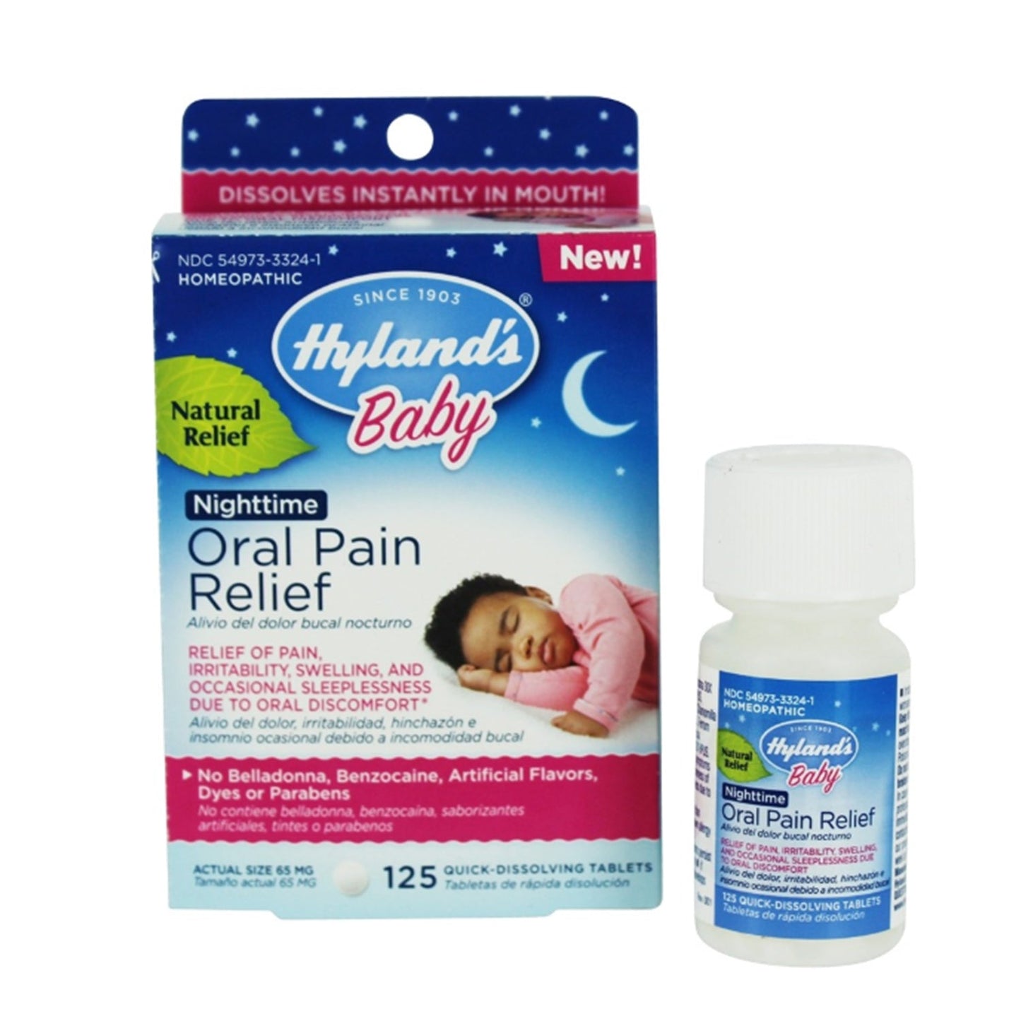 Hyland's Baby Oral Pain Relief Nighttime Tablets 125Ct