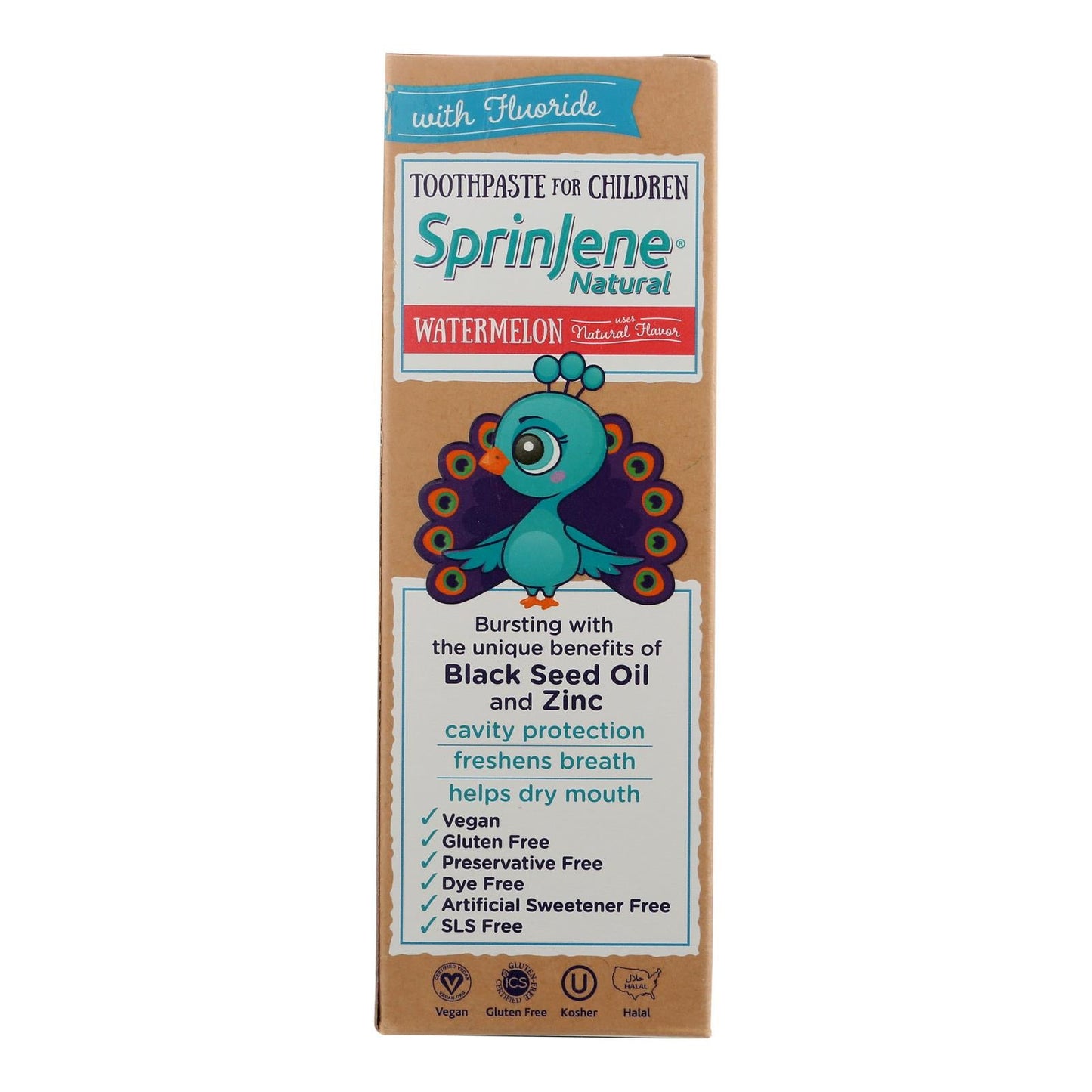 Sprinjene Kids Natural Toothpaste with Watermelon Flavor, 3.5 Oz