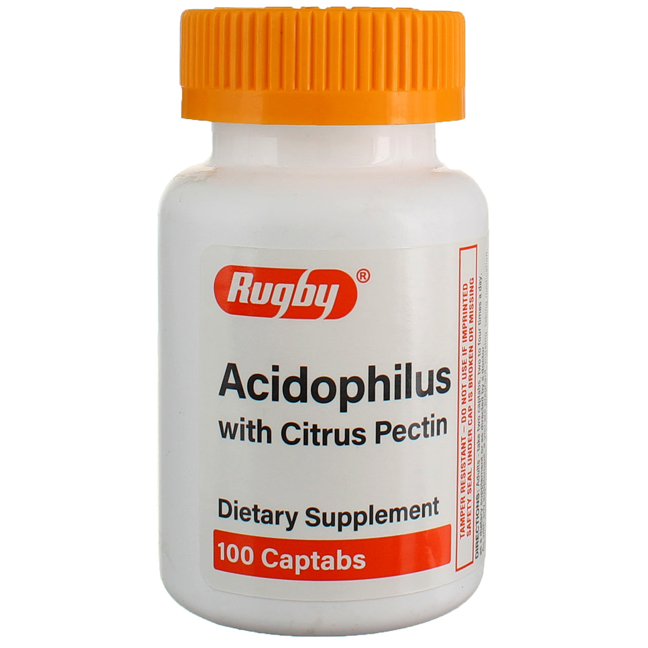 Rugby Acidophilus With Citrus Pectin 50 Million Cfu 100 Tabs