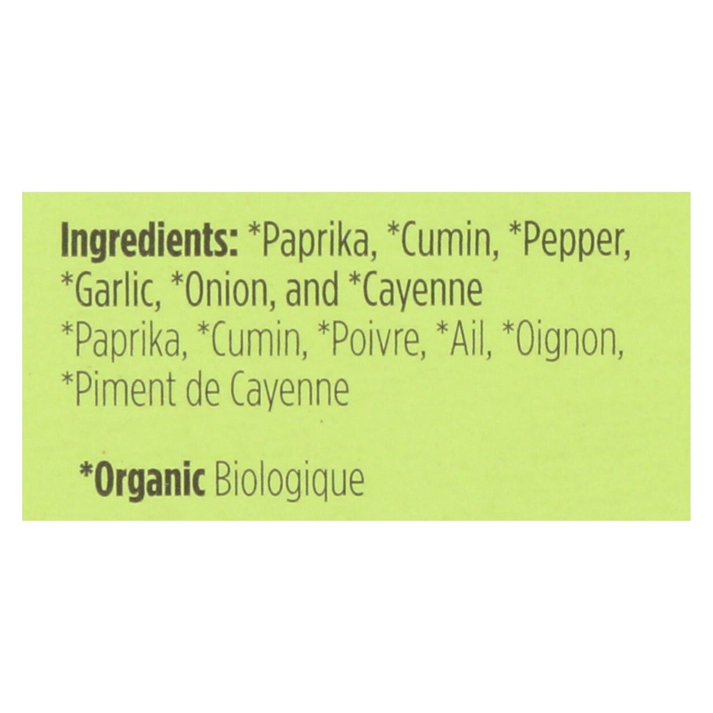 Spicely Organics Organic Chili Powder, 0.45 Oz, (Pack of 6)