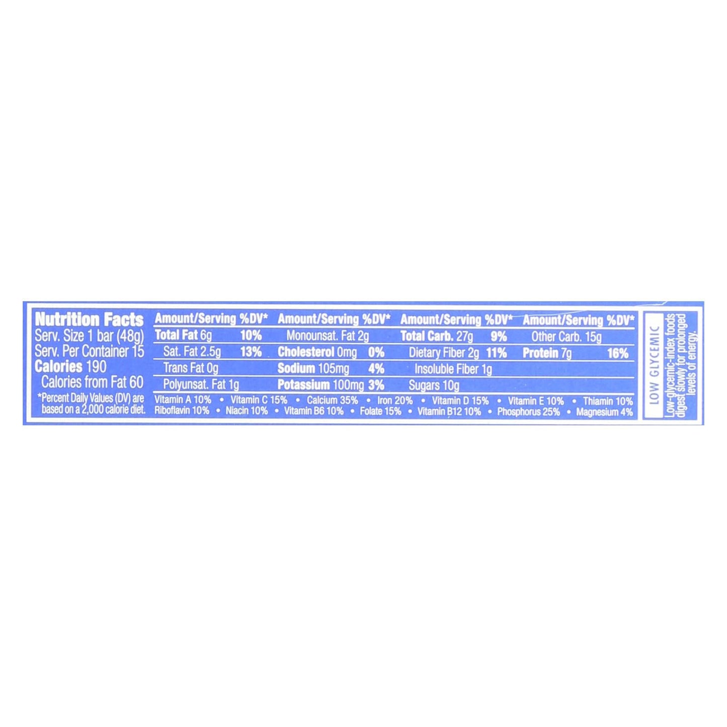 Clif Bar Luna Organic Blueberry Bliss, 1.69 Oz. (Pack of 15)