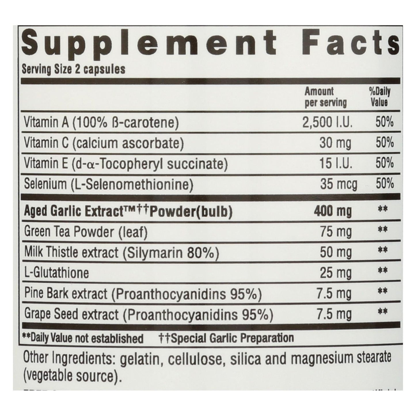 Kyolic Aged Garlic Extract Detox & Anti-Aging Supplement | 100 Capsules